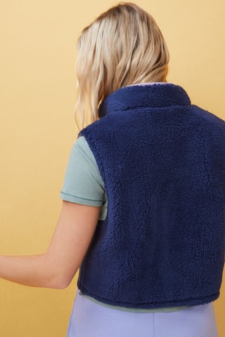 Veste sans manches - Bleu marine et mauve