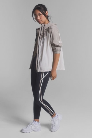 Coupe-vent à capuche - Gris et blanc