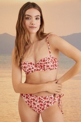 Bas de maillot Rouge et écru