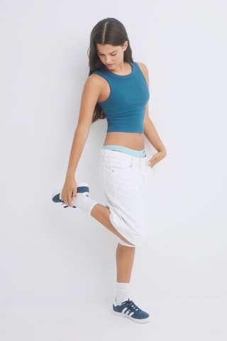Crop top - Bleu canard