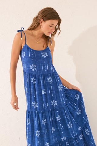 Robe longue - Bleu électrique