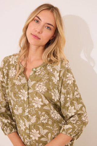 Robe chemise - Vert foncé