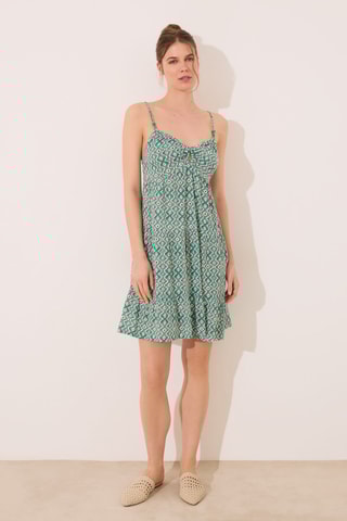 Robe patineuse - Vert foncé