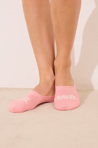 3 paires protège-pieds - Rose et violet