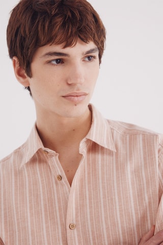 Chemise en lin - Orange