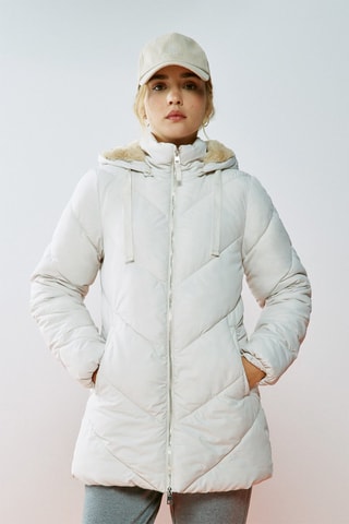 Doudoune à capuche - Blanc