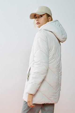 Doudoune à capuche - Blanc