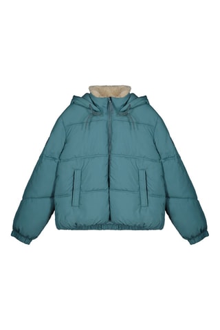 Doudoune à capuche - Bleu canard