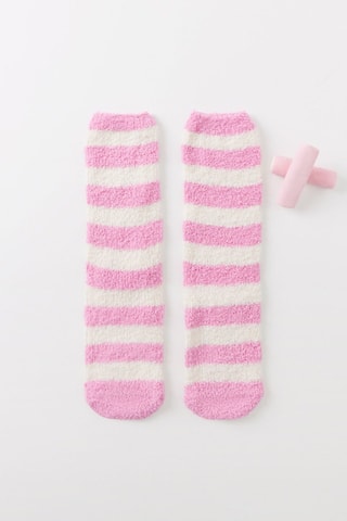 Chaussettes antidérapantes - Blanc et rose