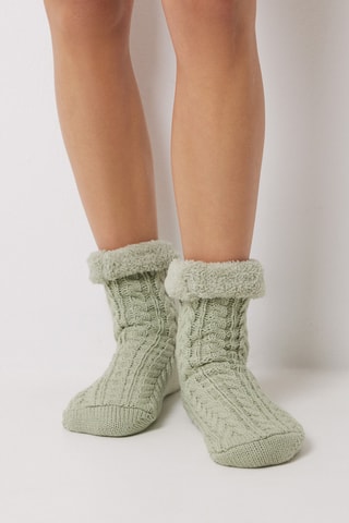 Chaussettes antidérapantes - Vert d’eau