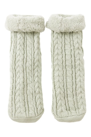 Chaussettes antidérapantes - Vert d’eau