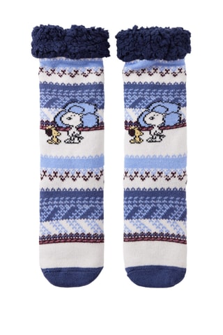 Chaussettes antidérapantes Snoopy et Woodstock Snoopy et les Peanuts - Bleu marine