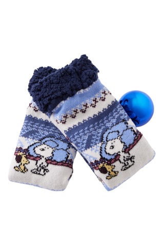 Chaussettes antidérapantes Snoopy et Woodstock Snoopy et les Peanuts - Bleu marine