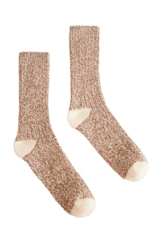 Chaussettes - Marron chiné