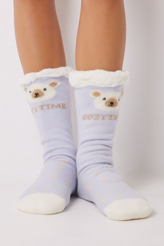 Chaussettes antidérapantes - Mauve