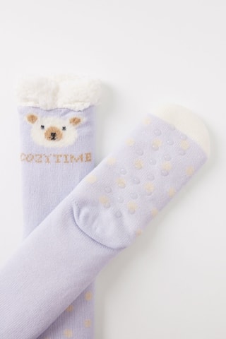 Chaussettes antidérapantes - Mauve