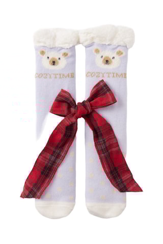 Chaussettes antidérapantes - Mauve