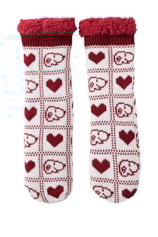 Chaussettes Snoopy Snoopy et les Peanuts - Blanc et bordeaux