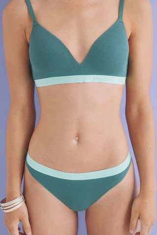 3 culottes - Blanc et vert foncé