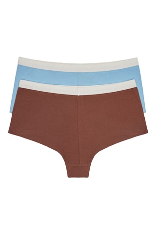2 culottes - Marron et ciel