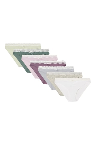 7 culottes - Blanc et vert