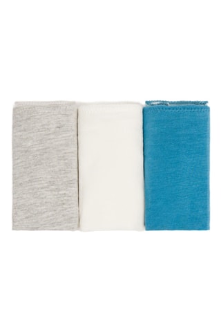 3 culottes - Gris et bleu cobalt