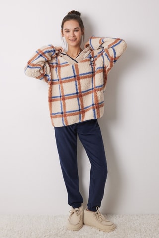 Pyjama Snoopy Snoopy et les Peanuts - Ecru et bleu marine