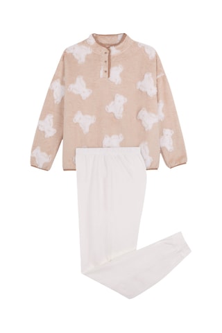 Pyjama - Marron clair et blanc