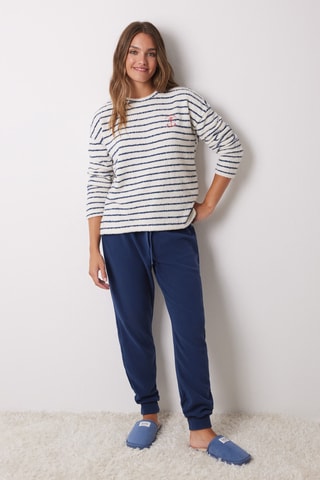 Pyjama - Blanc et bleu marine