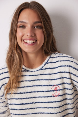 Pyjama - Blanc et bleu marine