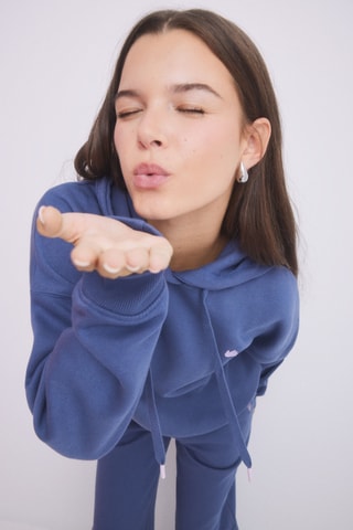 Sweat à capuche - Bleu