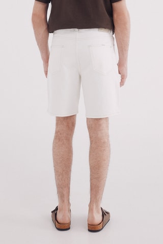 Bermuda en jean - Blanc