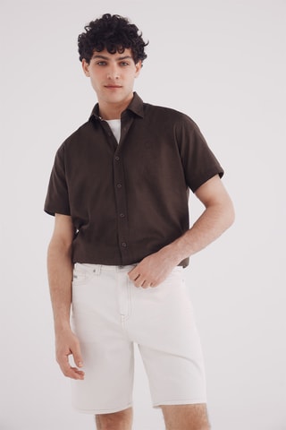 Bermuda en jean - Blanc