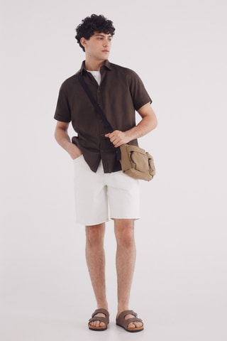 Bermuda en jean - Blanc