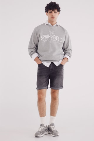 Bermuda en jean - Gris foncé