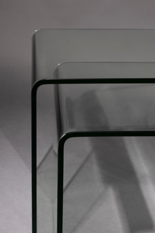 2 tables d'appoint en marbre Vetro - 40 x 45 x 45 cm