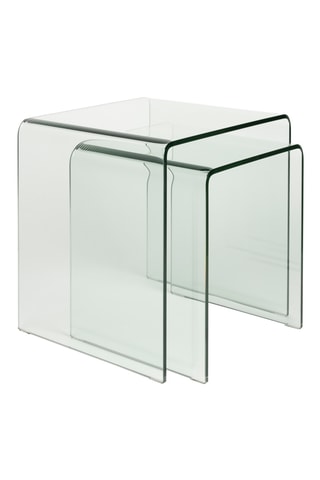 2 tables d'appoint en marbre Vetro - 40 x 45 x 45 cm