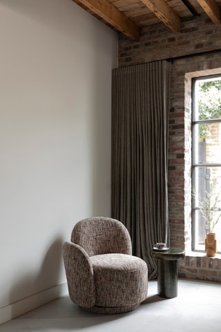 Fauteuil Rose - Beige - En polyester