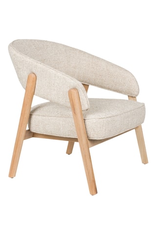 Fauteuil Bright - Beige - En tissu texturé
