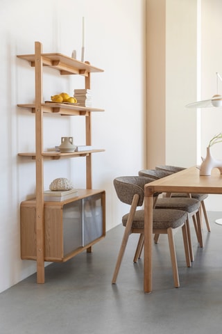 2 chaises en chêne Bright - 57 x 77 x 58cm