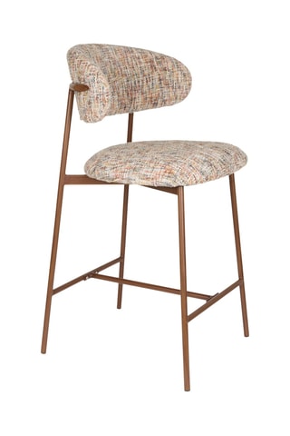 2 tabourets de bar en bois et bois de noyer Claes - 51 x 44 x 94 cm