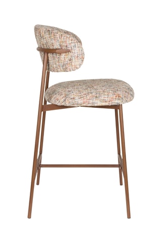 2 tabourets de bar en bois et bois de noyer Claes - 51 x 44 x 94 cm