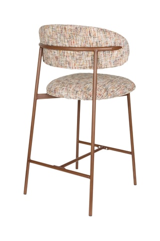 2 tabourets de bar en bois et bois de noyer Claes - 51 x 44 x 94 cm