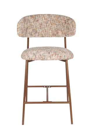 2 tabourets de bar en bois et bois de noyer Claes - 51 x 44 x 94 cm