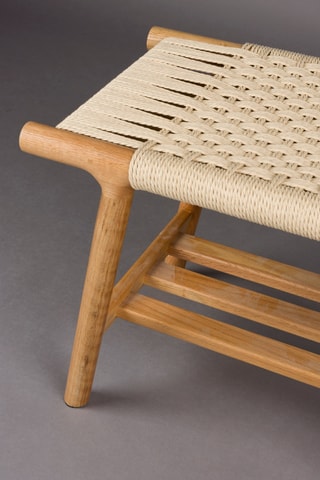 Banc en chêne massif Kintaro - Naturel - 43 x 60 x 35 cm