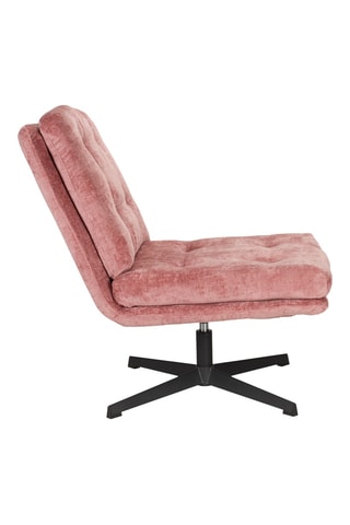 Fauteuil Kai - Rose  - En tissu velours