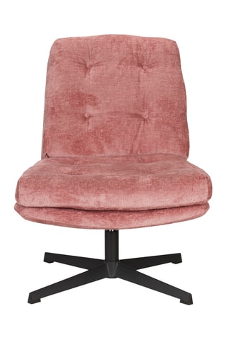 Fauteuil Kai - Rose  - En tissu velours