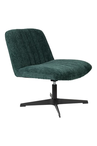 Fauteuil Belmond - Vert foncé - En tissu velours