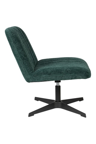 Fauteuil Belmond - Vert foncé - En tissu velours