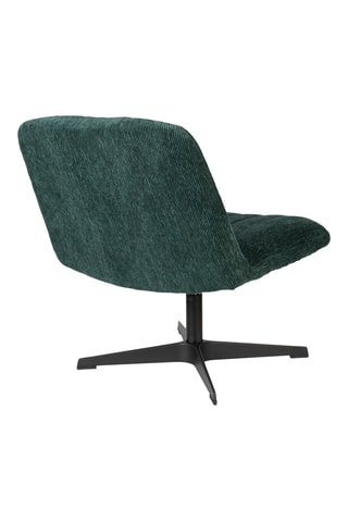 Fauteuil Belmond - Vert foncé - En tissu velours